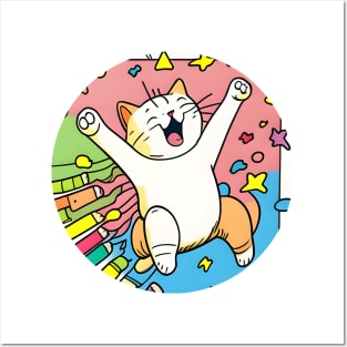 Funny Cats - Happy Cats Faces, Be Happy Everyday Posters and Art